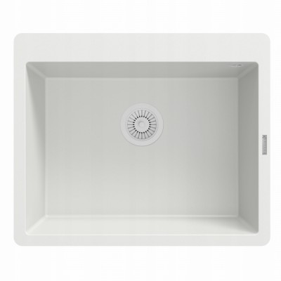 ZLEWOZMYWAK GRANITOWY BIAŁY PYRAGRANIT ISTROS 61x50 1B FM SNOW