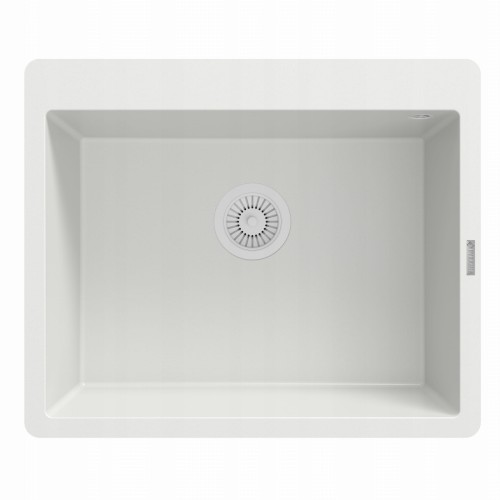 ZLEWOZMYWAK GRANITOWY BIAŁY PYRAGRANIT ISTROS 61x50 1B FM SNOW Granitan