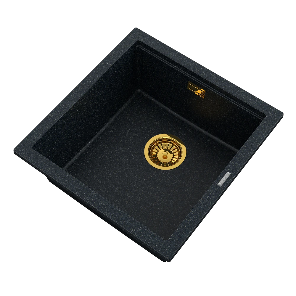 Zlewozmywak granitowy złote drobinki TUGA48 Gold Granitan