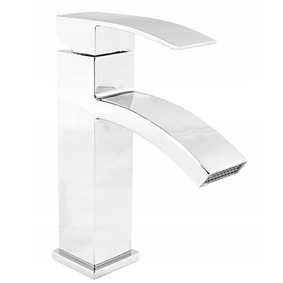 Kaskada chrom bateria umywalkowa niska