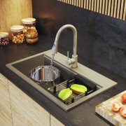 Bateria kuchenna SNAKE - Jasny beż Granitan – elementy zestawu i akcesoria