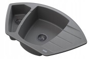 Zlewozmywak granitowy model COMPACT Granitan – aranżacja / widok z boku