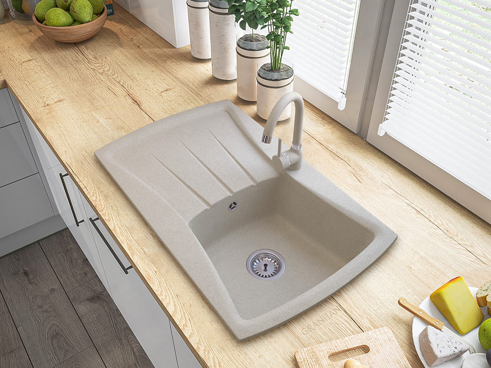 Zlewozmywak granitowy model NEW LINE Granitan – elementy zestawu i akcesoria