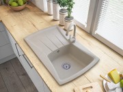Zlewozmywak granitowy model NEW LINE Granitan – elementy zestawu i akcesoria