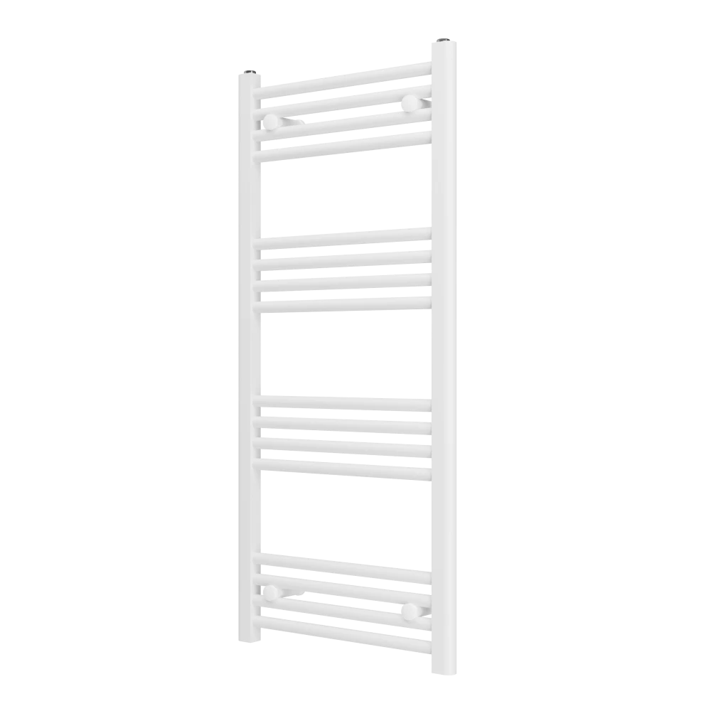 GRZEJNIK ŁAZIENKOWY BIAŁY DRABINKOWY 50x110 cm KALORYFER MONTAŻ 180 BRENO Granitan – aranżacja / widok z boku