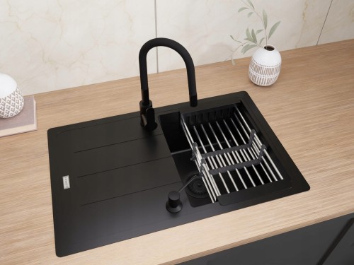 ZLEW Franke Basis BFG 611-78 CZARNY ZESTAW BATERIA DOZOWNIK OCIEKARKA Granitan – archiwalne 1