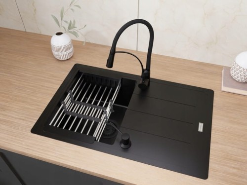 ZLEW Franke Basis BFG 611-78 CZARNY ZESTAW BATERIA PELIKAN DOZOWNIK OCIEKARKA Granitan – archiwalne 1