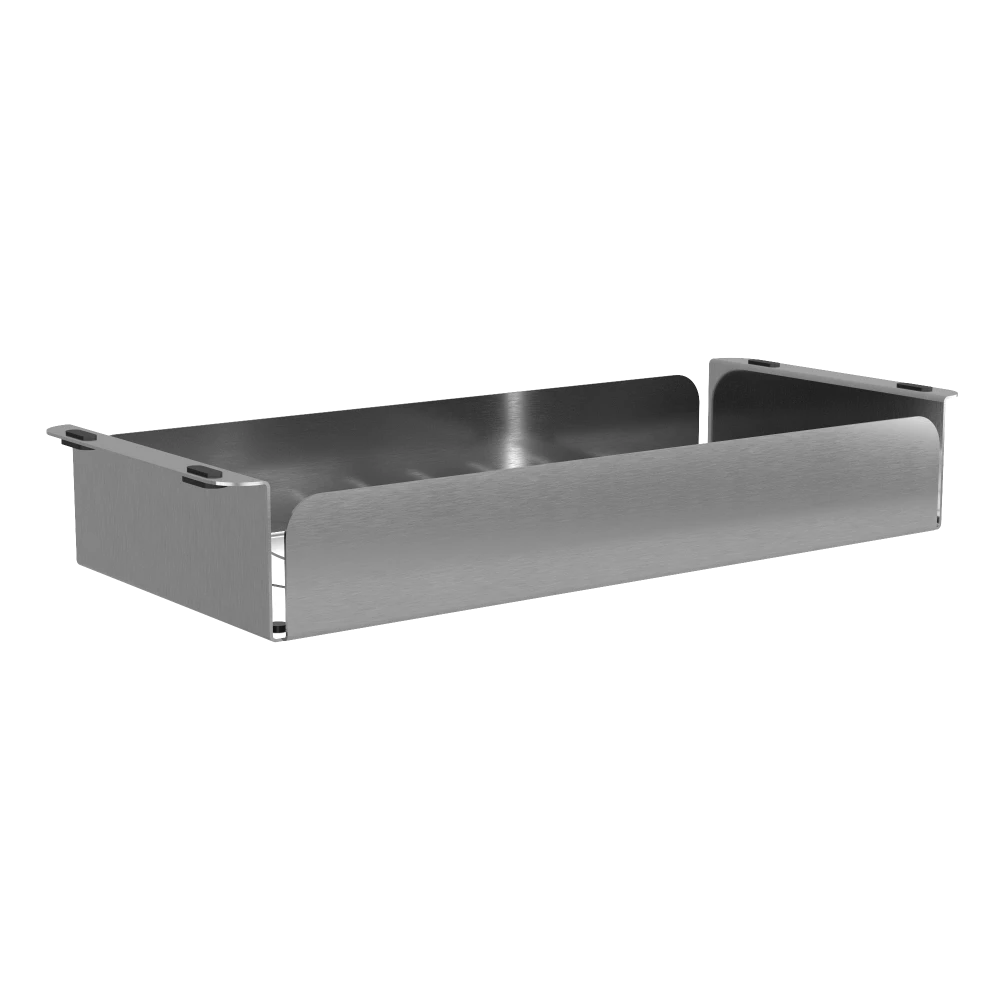 WKŁADKA STALOWA DO ZLEWU KOSZYK INOX 42x18 cm Granitan – aranżacja / widok z boku