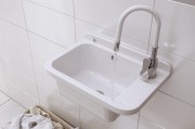 Rysunek techniczny: ZLEWOZMYWAK GOSPODARCZY KOMORA TECHNICZNA POLO biały Granitan