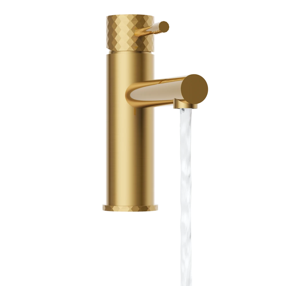 BATERIA UMYWALKOWA BRUSHED GOLD NISKA ŁAZIENKOWA NOWOCZESNY KRAN GLAMI Granitan – archiwalne 3