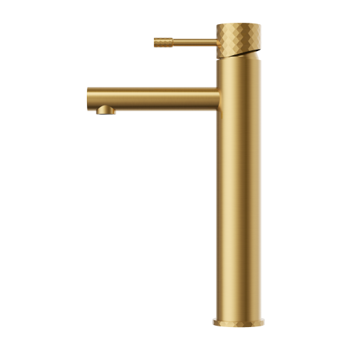 Bateria umywalkowa wysoka stojąca łazienkowa brushed gold kran GLAMI Granitan – archiwalne 1