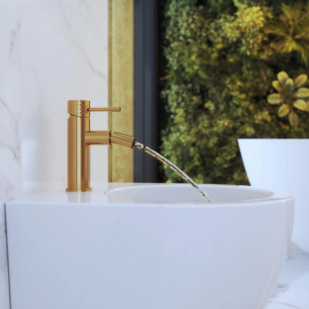 Bateria bidetowa stojąca jednouchwytowa kran bidet ruchomy GLAMI złoty Granitan – archiwalne 2