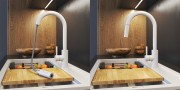 ZLEW GRANITOWY BIAŁY BATERIA KUCHENNA NOWOCZESNY ZESTAW RENDO KOMORA PRAWA Granitan – archiwalne 4