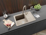 Zlewozmywak jednokomorowy franke BSG 611-62 bateria + dozownik + koszyk Granitan – archiwalne 2