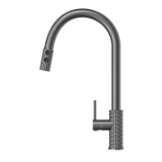 Bateria kuchenna z wyciąganą wylewką kran SNAKE PRO gun grey stojący do kuchni Granitan – archiwalne 4