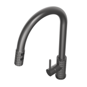 Bateria kuchenna z wyciąganą wylewką kran SNAKE PRO gun grey stojący do kuchni Granitan – archiwalne 6