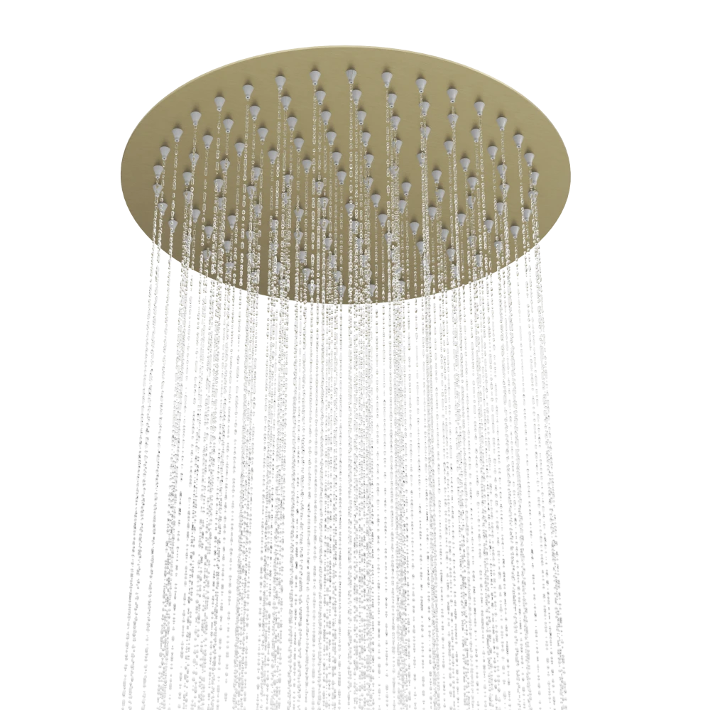 Deszczownica natryskowa prysznicowa okrągła brush gold SLIM do kabin 25 cm Granitan – archiwalne 3