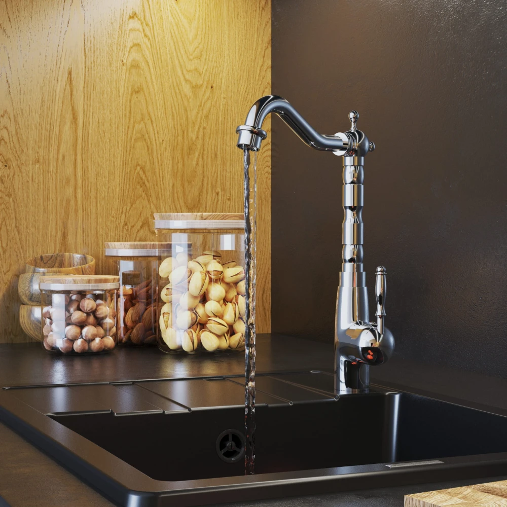 BATERIA KUCHENNA RETRO CHROM Granitan – archiwalne 4