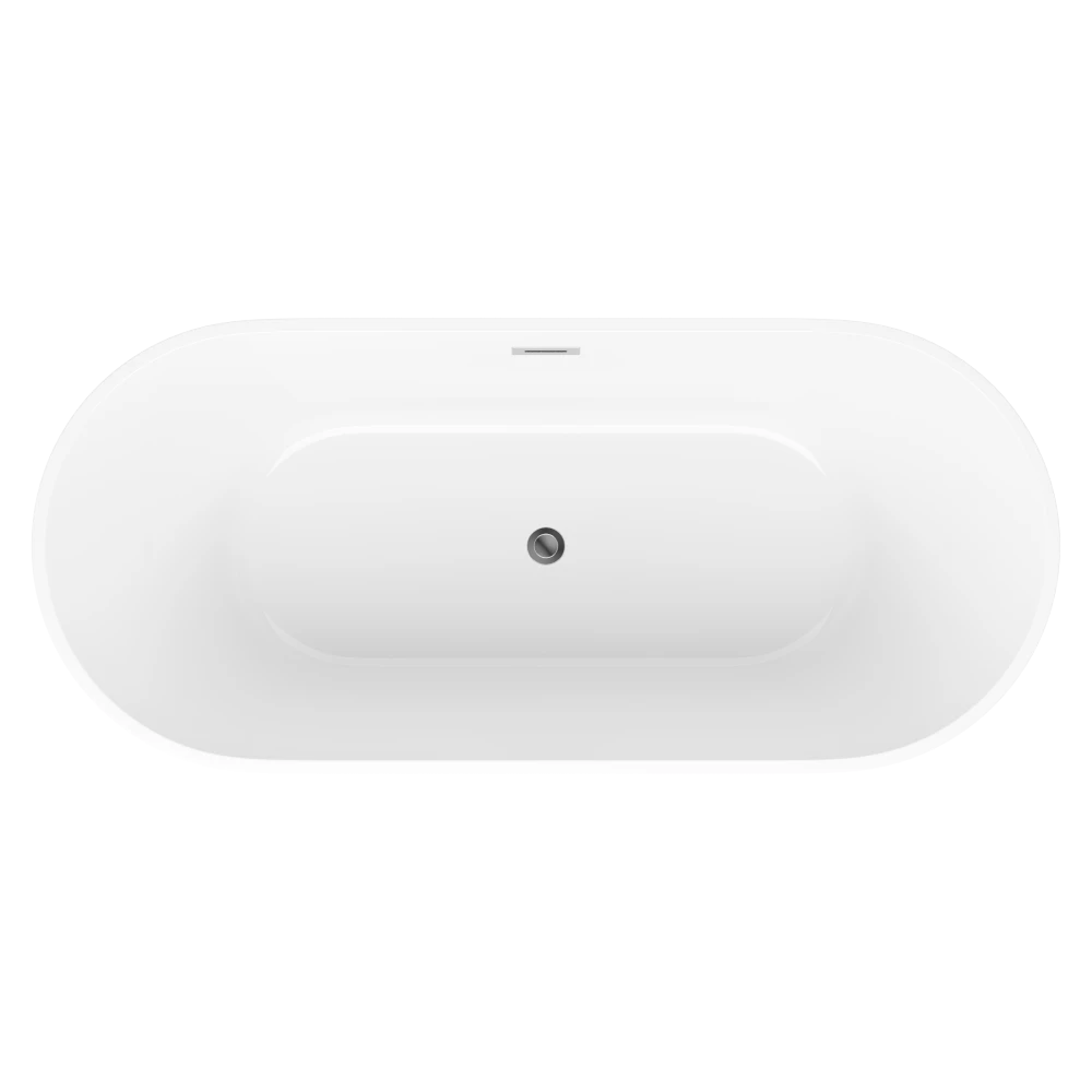 Wanna wolnostojąca owalna łazienkowa BIAŁA nowoczesna akrylowa AURI 170x75 Granitan – archiwalne 4