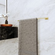 Uchwyt na ręcznik długi wieszak łazienkowy szczotkowane złoto reling Caro Granitan – archiwalne 4