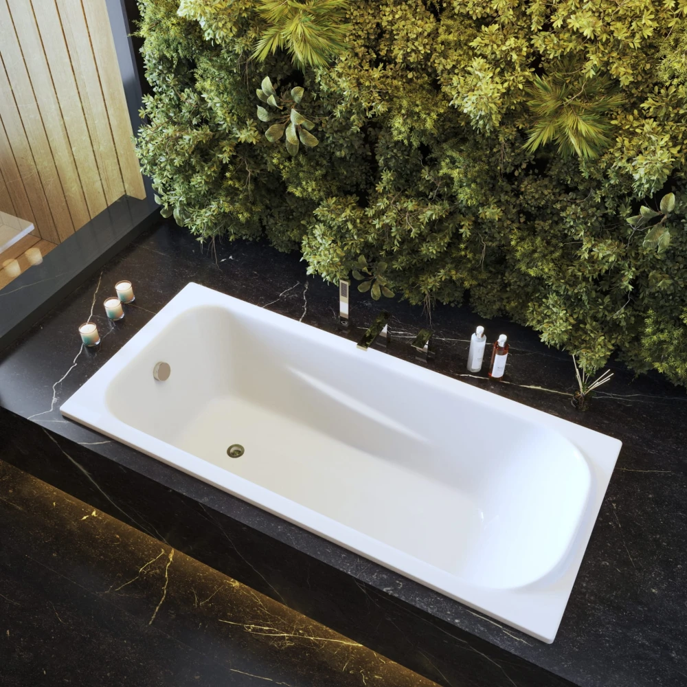 Wanna do zabudowy łazienkowa biała nowoczesna akrylowa ELORA 170x75x40 Granitan – archiwalne 1