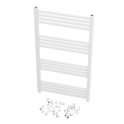 GRZEJNIK ŁAZIENKOWY BIAŁY DRABINKOWY 60x110 cm KALORYFER MONTAŻ 180 BRENO Granitan – ujęcie z bliska / detal