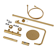 Zestaw natryskowy termostatyczny prysznicowy z deszczownicą GLAMI BRUSHED GOLD Granitan – archiwalne 2