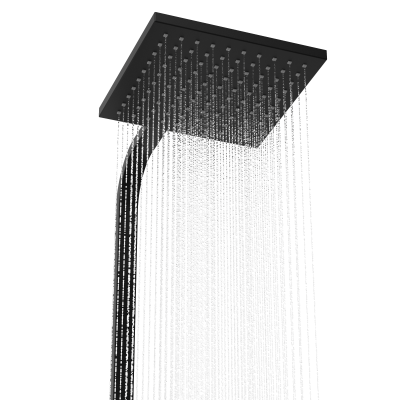 Deszczownica CUBE zestaw natryskowy termostatyczny czarny