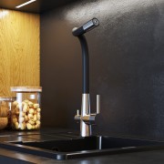 Zestaw do filtrowania wody podzlewowy z baterią trójdrożną FLUO chrom Granitan – archiwalne 3