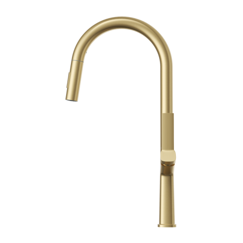 Bateria kuchenna do zlewu wysoka Ellis brushed gold Granitan – archiwalne 1