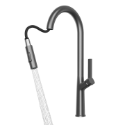 Bateria kuchenna do zlewu wysoka Ellis gun grey Granitan – archiwalne 5