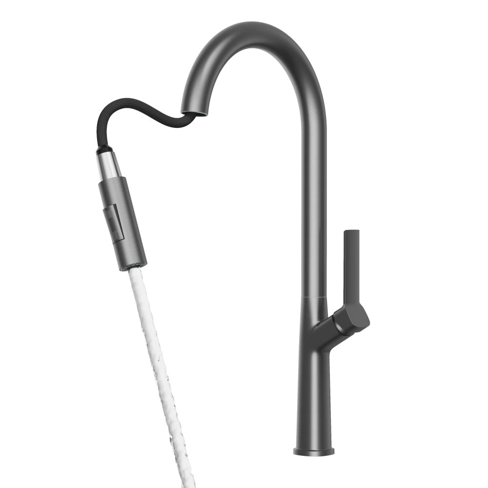 Bateria kuchenna do zlewu wysoka Ellis gun grey Granitan – archiwalne 6