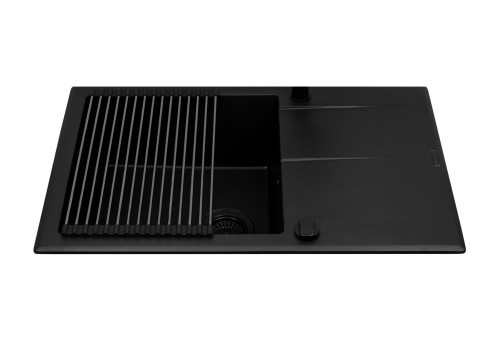 Zlew KEROS (76x48) 1B 1D Black Edition Granitan – archiwalne 1