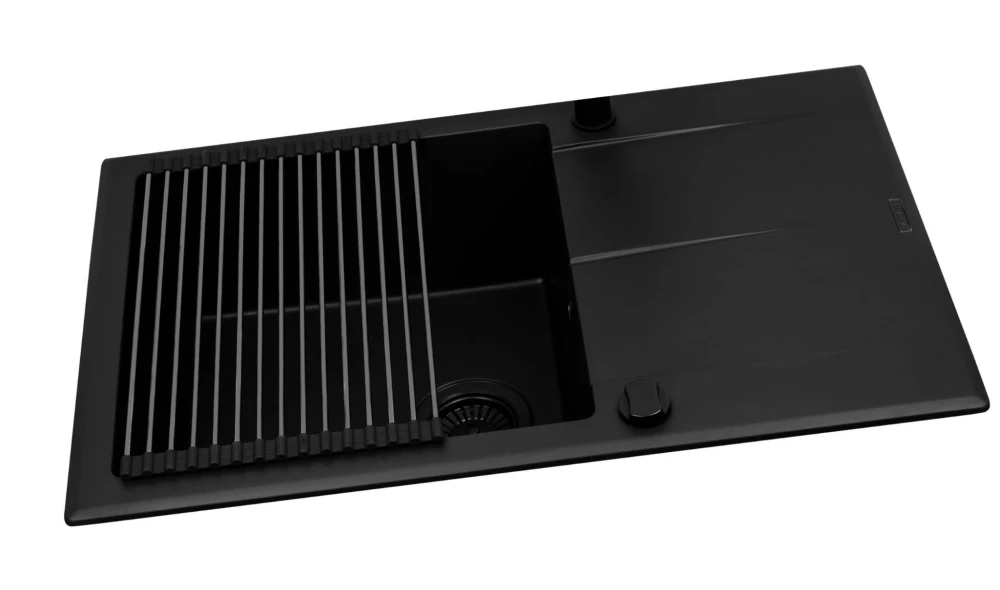 Zlew KEROS (76x48) 1B 1D Black Edition Granitan – archiwalne 3