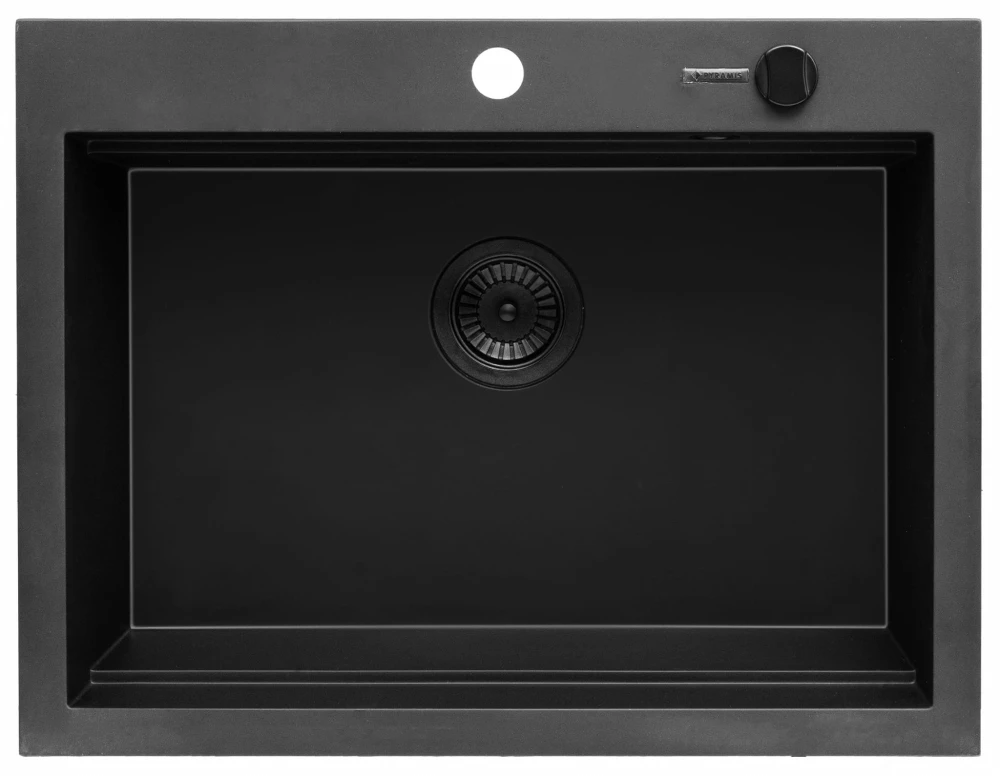 Zlew SIROS (67x51,5) 1B Black Edition + Bateria IDEA Black Edition Granitan – archiwalne 7