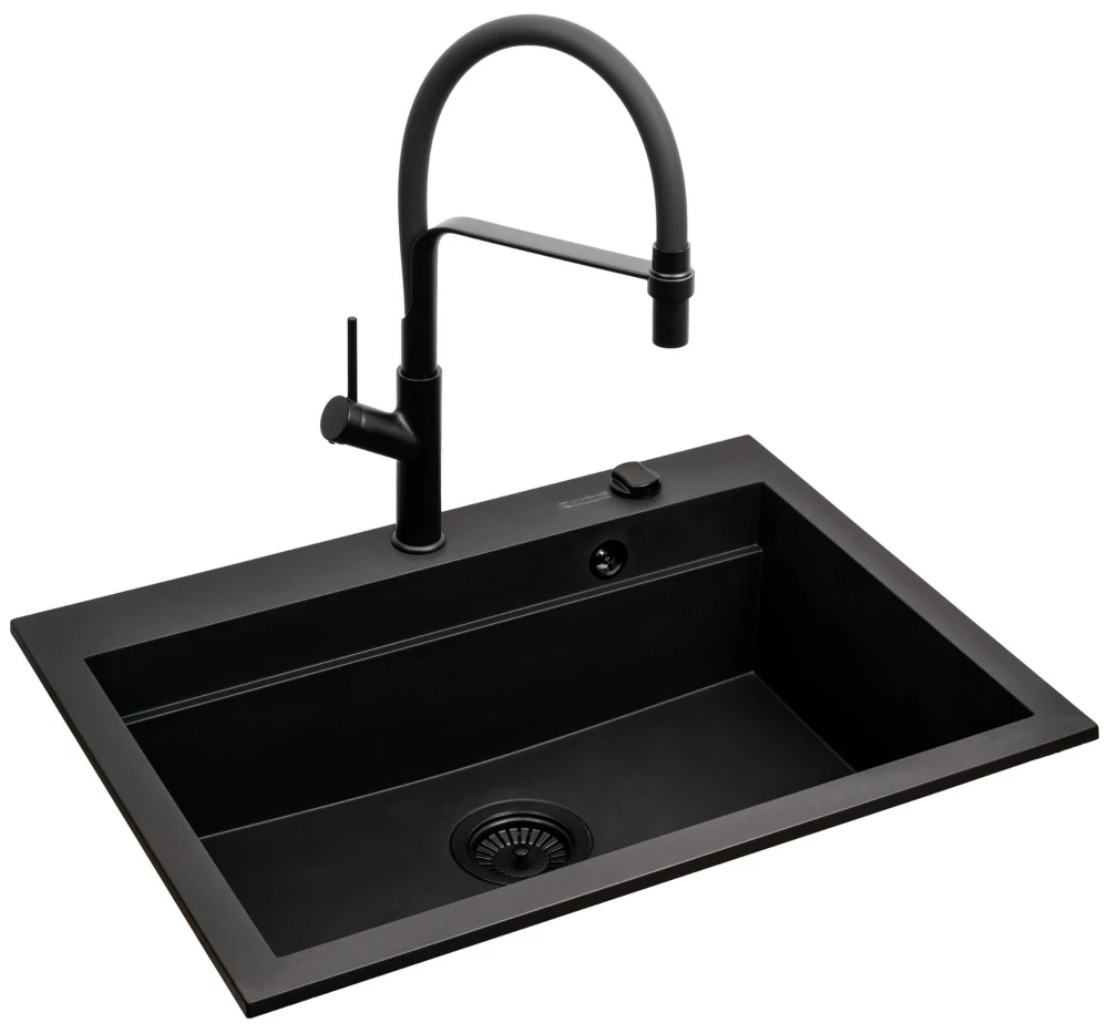 Zlew SIROS (67x51,5) 1B Black Edition + Bateria FLEXOS Granitan – archiwalne 4
