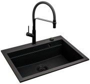 Zlew SIROS (67x51,5) 1B Black Edition + Bateria FLEXOS Granitan – archiwalne 4