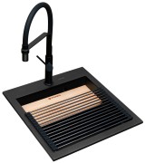 Zlew. SIROS (47x51,5) 1B Black Edition + Bateria FLEXOS Granitan – archiwalne 7