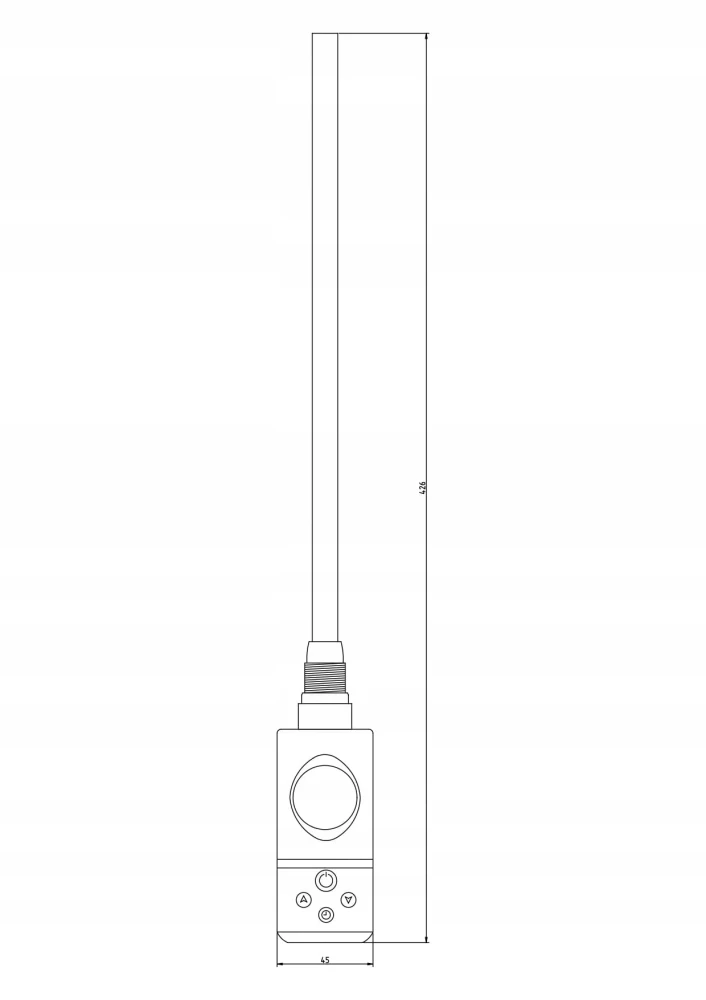 Grzałka elektryczna 300W złota G1/2 z termostatem LED IP44 Comfort Granitan – zdjęcie 5