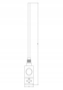 Grzałka elektryczna 300W złota G1/2 z termostatem LED IP44 Comfort Granitan – zdjęcie 5