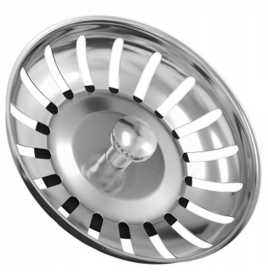 Sitko do zlewozmywaka korek okrągły do zlewu w kuchni stal 83mm