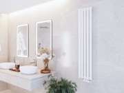 Grzejnik łazienkowy AXIS 140x30 biały dekoracyjny panelowy, wysoka moc Granitan – archiwalne 2