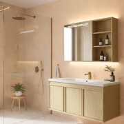 Szafka łazienkowa zestaw umywalka lustro wisząca nowoczesna lucy light 100x47 premium Granitan – archiwalne 2