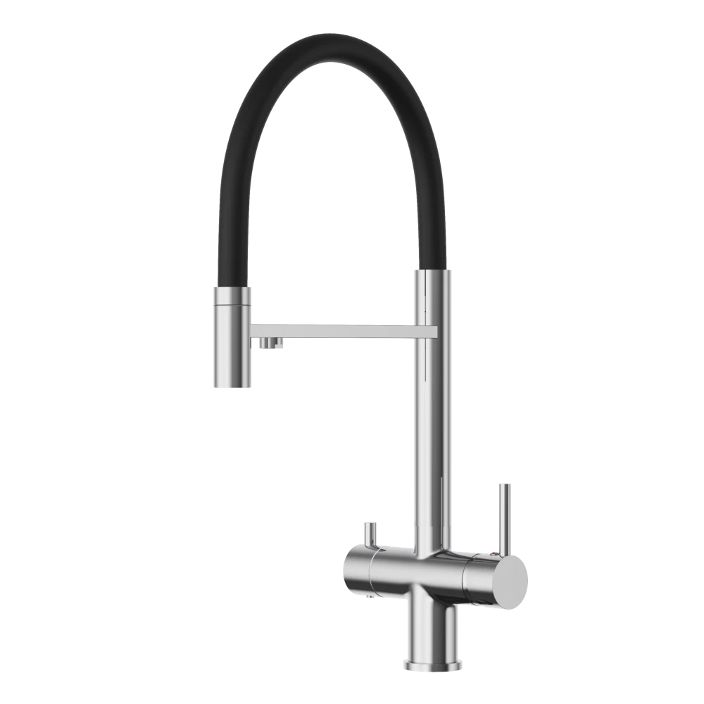 Bateria kuchenna trójdrożna elastyczna COMO chrom Granitan – archiwalne 1