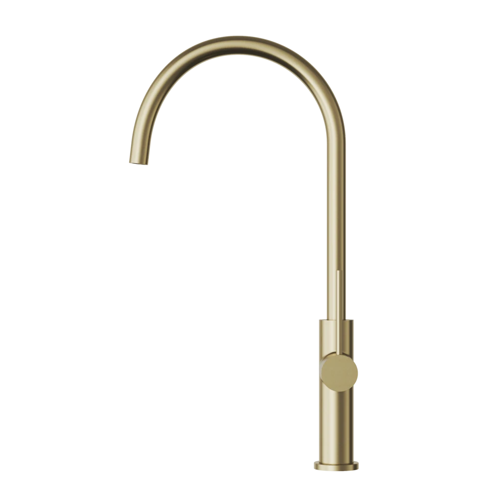 Bateria kuchenna Kran Brushed gold Wylewka Obrotowa Stojąca Prestige SLIM Premium Granitan – archiwalne 4