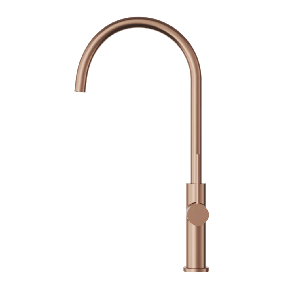Bateria kuchenna Kran rose gold Wylewka Obrotowa Stojąca Prestige SLIM Premium Granitan – archiwalne 4