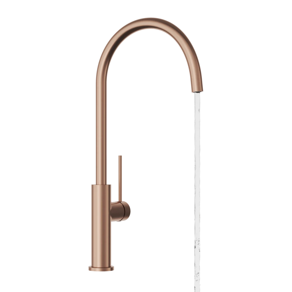 Bateria kuchenna Kran rose gold Wylewka Obrotowa Stojąca Prestige SLIM Premium Granitan – archiwalne 5