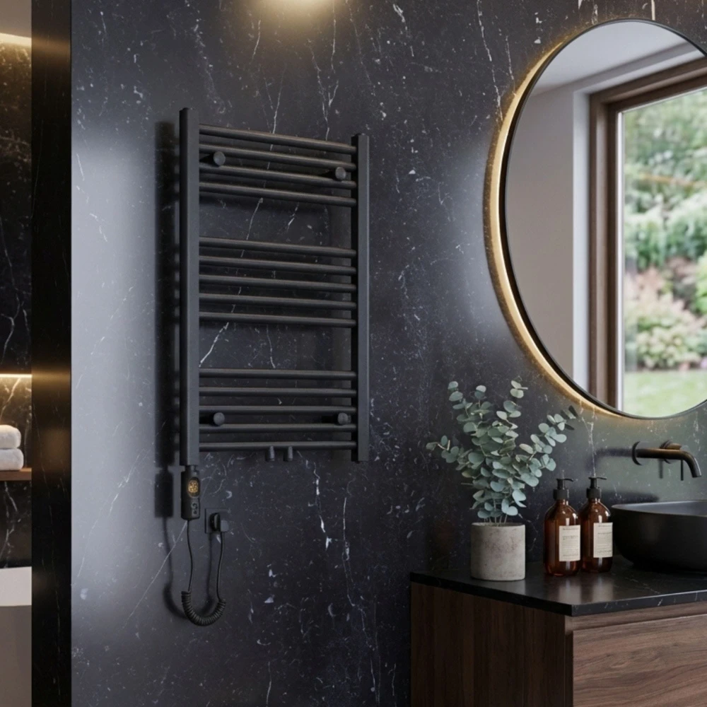 Grzałka elektryczna 300W COMFORT czarna z termostatem LED Granitan – zdjęcie 5