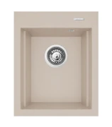 Pyramis zlew granitowy Siros MINI 48 x 39 Granitan – elementy zestawu i akcesoria