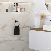Uchwyt na papier wieszak okrągły łazienkowy gunmetal kivo Granitan – archiwalne 5